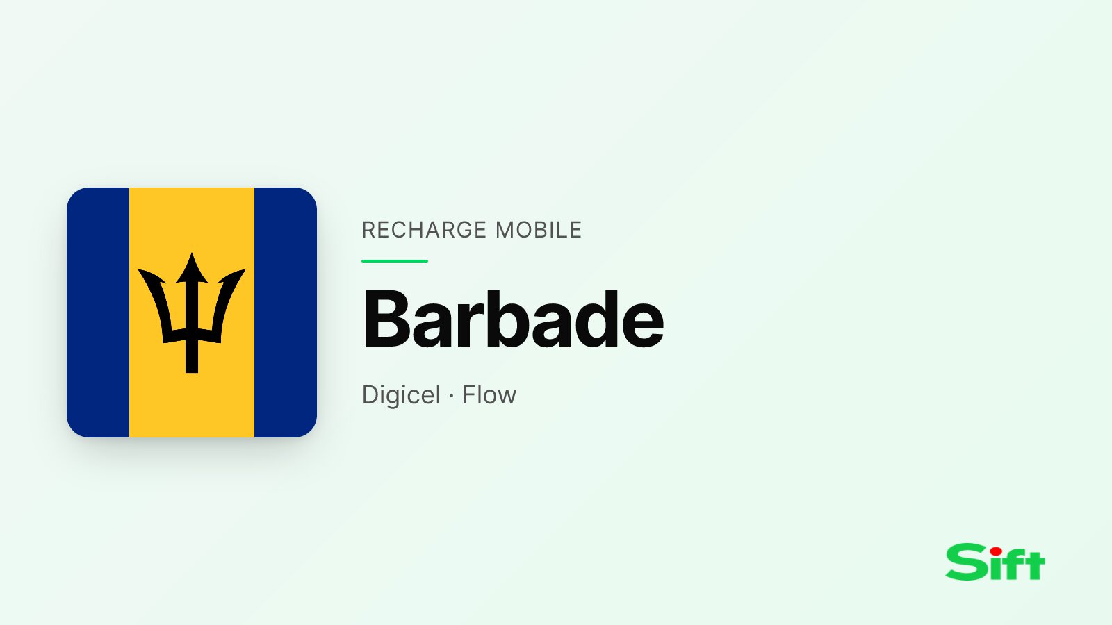 Recharger en Barbade depuis la France — Digicel, Flow
