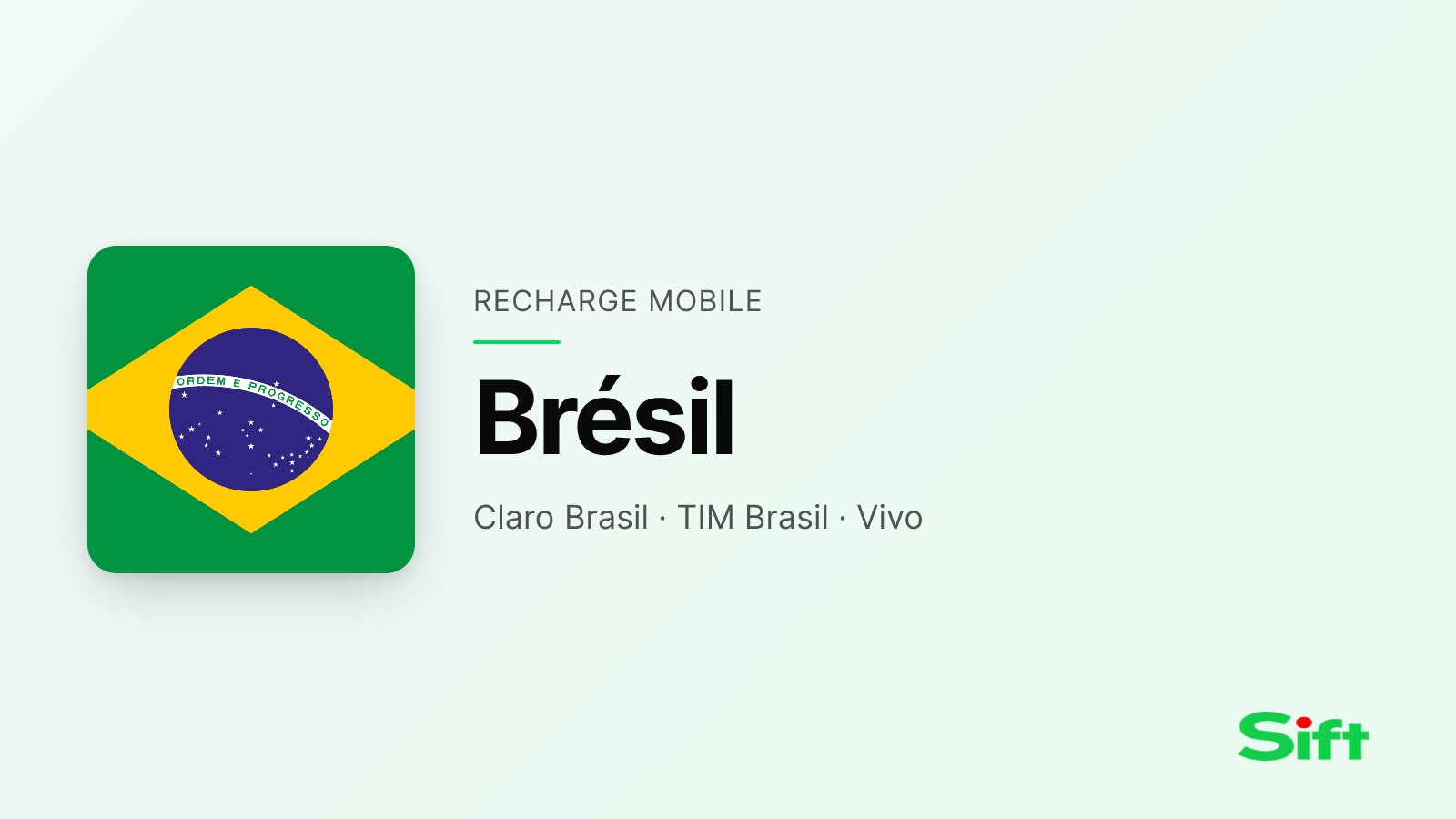 Recharger au Brésil depuis la France — Claro Brasil, TIM Brasil, Vivo