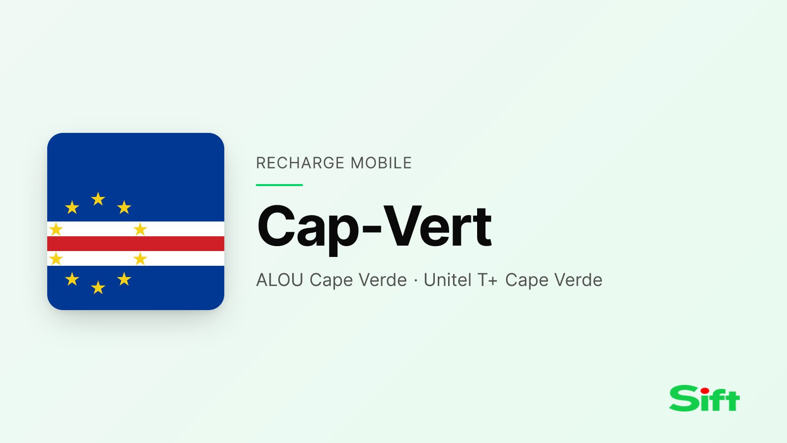Recharger au Cap-Vert depuis le Portugal — ALOU Cape Verde, Unitel T+ Cape Verde
