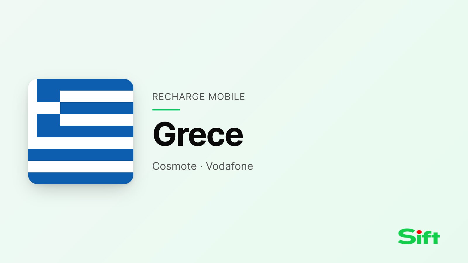 Recharger en Grece depuis la France — Cosmote, Vodafone