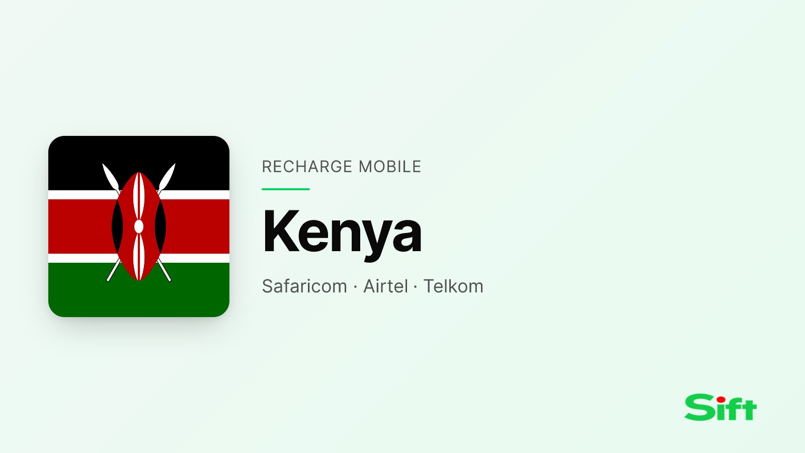 Recharger en Kenya depuis la France — Safaricom, Airtel, Telkom