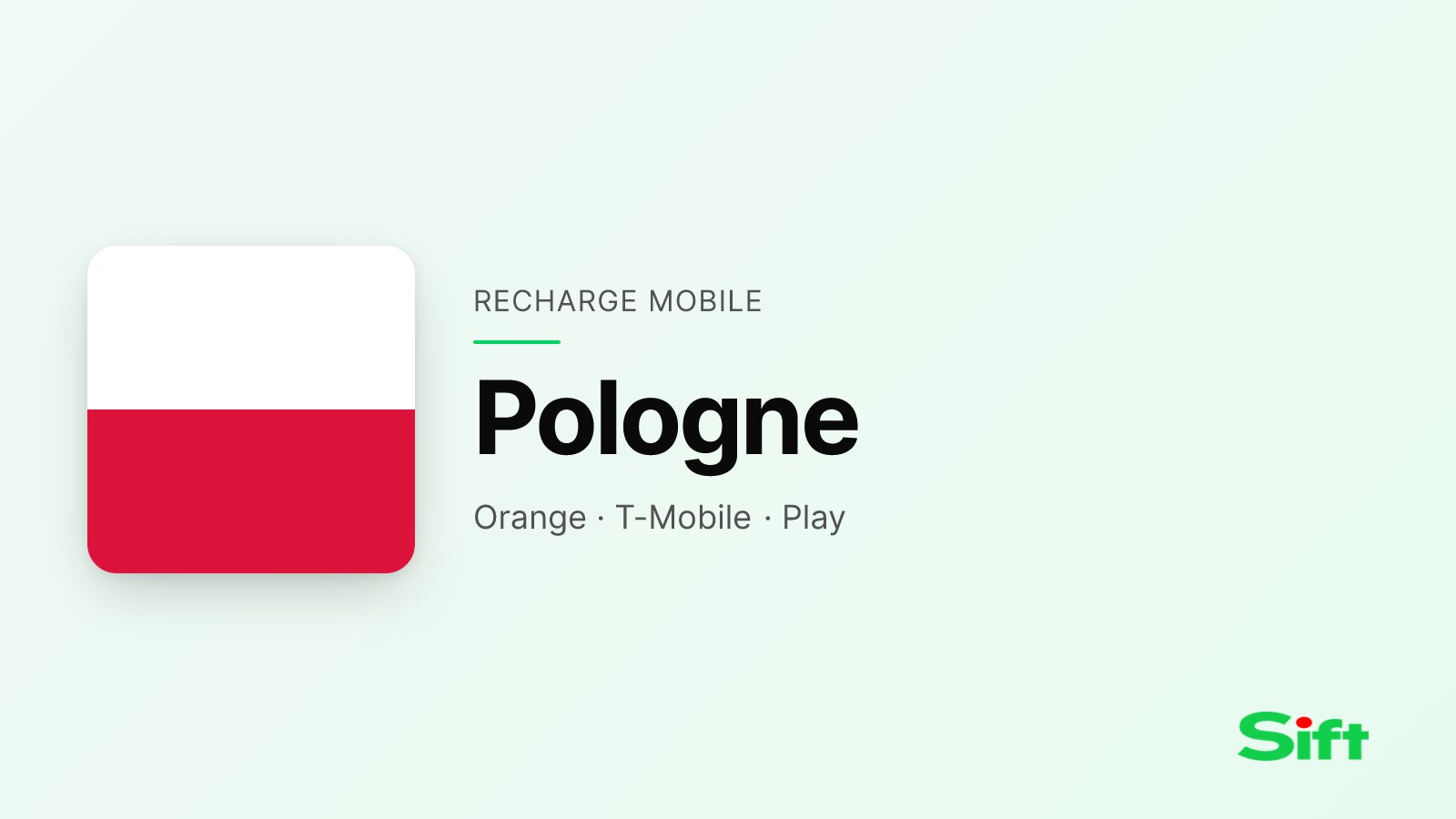 Recharger en Pologne depuis la France — Orange, T-Mobile, Play