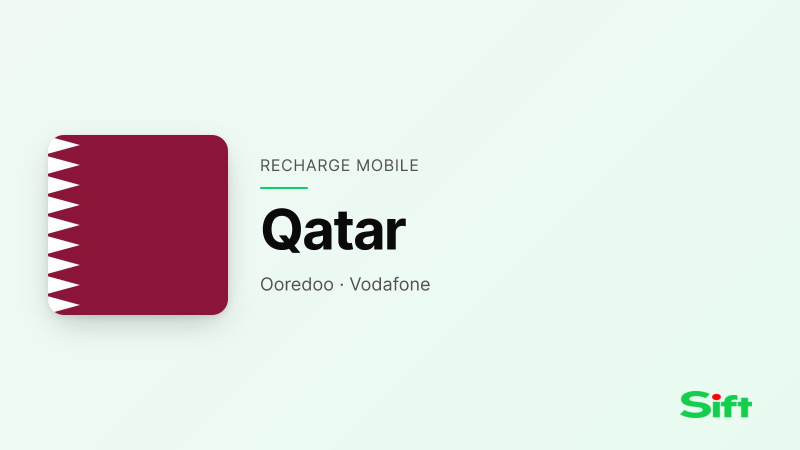 Recharger en Qatar depuis la France — Ooredoo, Vodafone