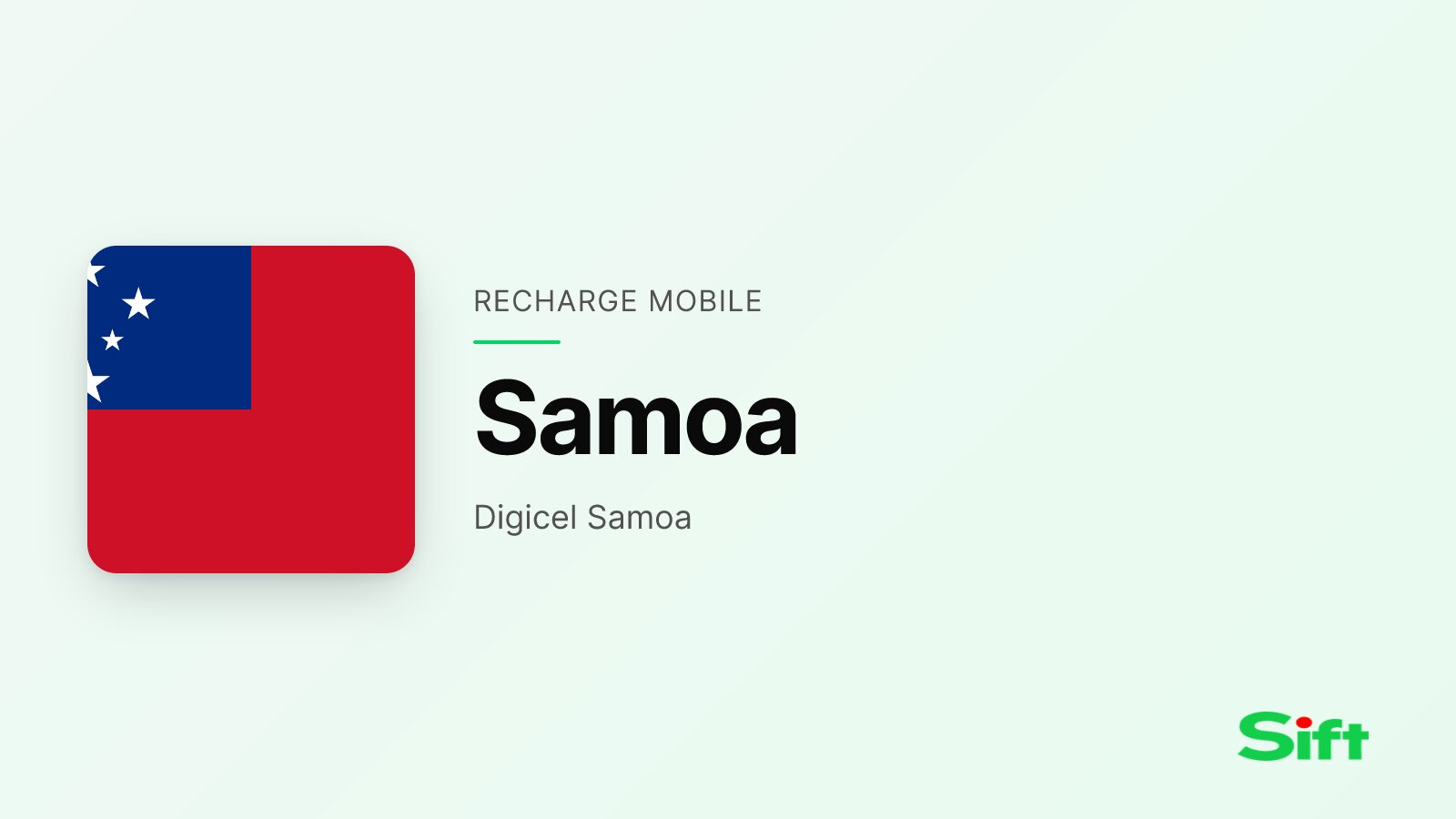 Recharger aux Samoa depuis la France — Digicel Samoa