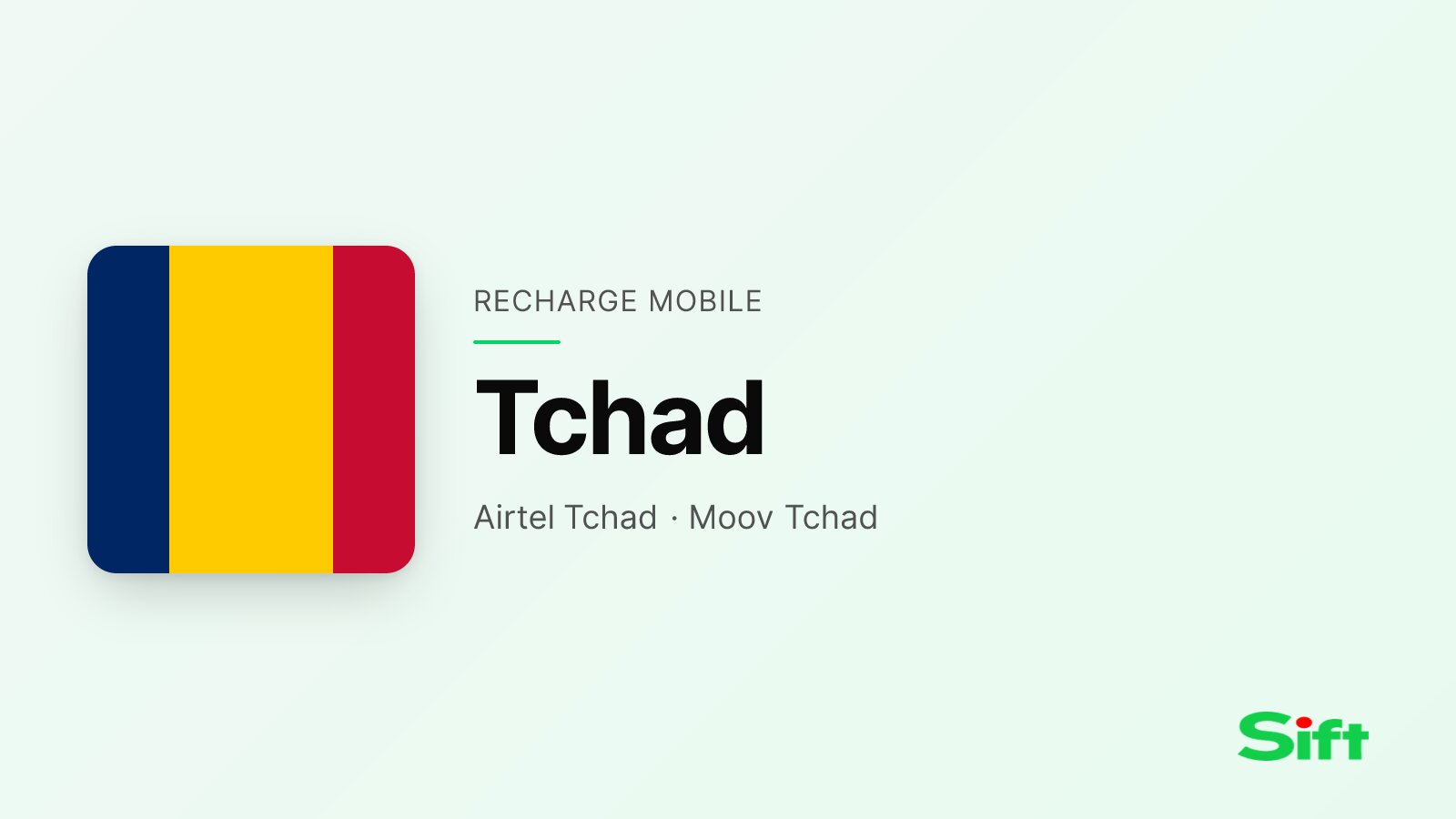 Recharger en Tchad depuis la France — Airtel Tchad, Moov Tchad
